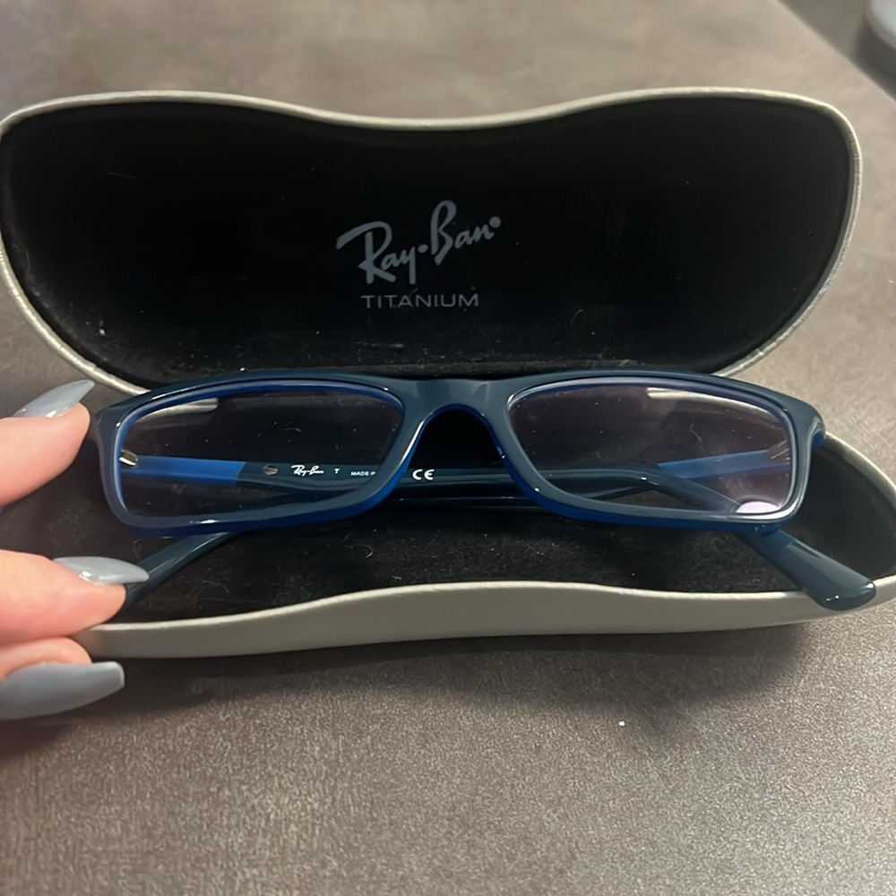 Ray Ban RB5284 5137 Blue Rectangle Eyeglasses Frames 52/17 145 - Picture 4 of 6